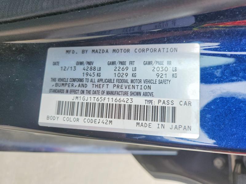 Продаж на аукціоні авто 2015 Mazda 6, vin: JM1GJ1T65F1166423, номер лоту: 50986636