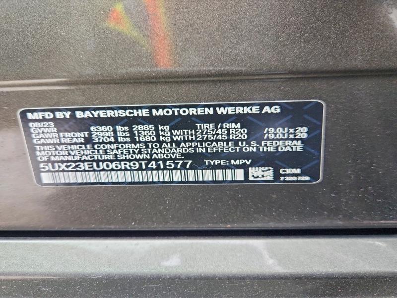 51975176 :رقم المزاد ، 5UX23EU06R9T41577 vin ، 2024 Bmw X5 مزاد بيع