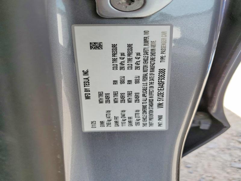 Aukcja sprzedaży 2025 Tesla Model 3, vin: 5YJ3E1EA4SF936388, numer aukcji: 48448366