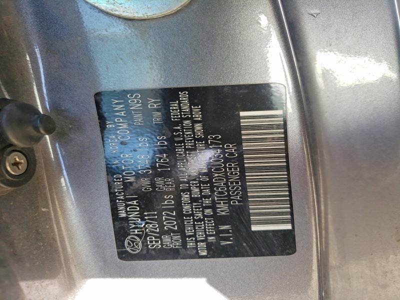 51031686 :رقم المزاد ، KMHTC6ADXCU034173 vin ، 2012 Hyundai Veloster مزاد بيع