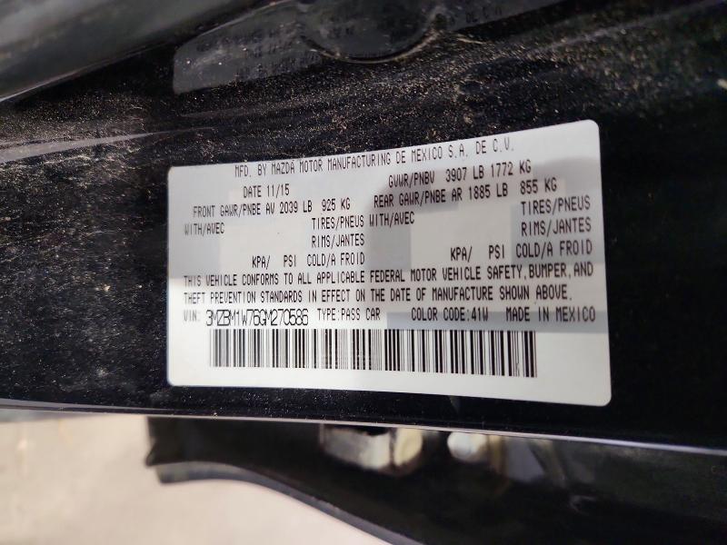 Aukcja sprzedaży 2016 Mazda 3 4d I Spt, vin: 3MZBM1W76GM270586, numer aukcji: 49214596