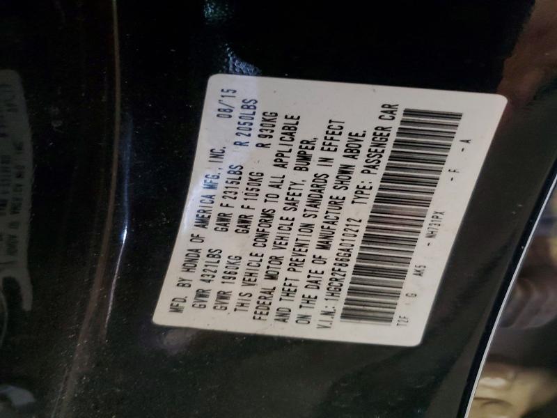 2016 Honda Accord მანქანა იყიდება აუქციონზე, vin: 1HGCR2F86GA010212, აუქციონის ნომერი: 50188276