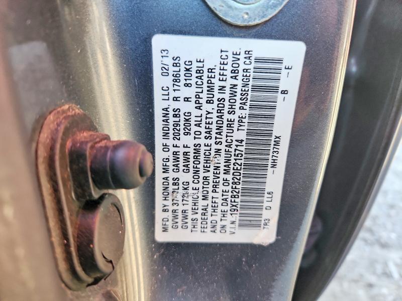 Продажа на аукционе авто 2013 Honda Civic, vin: 19XFB2F82DE215714, номер лота: 48875526