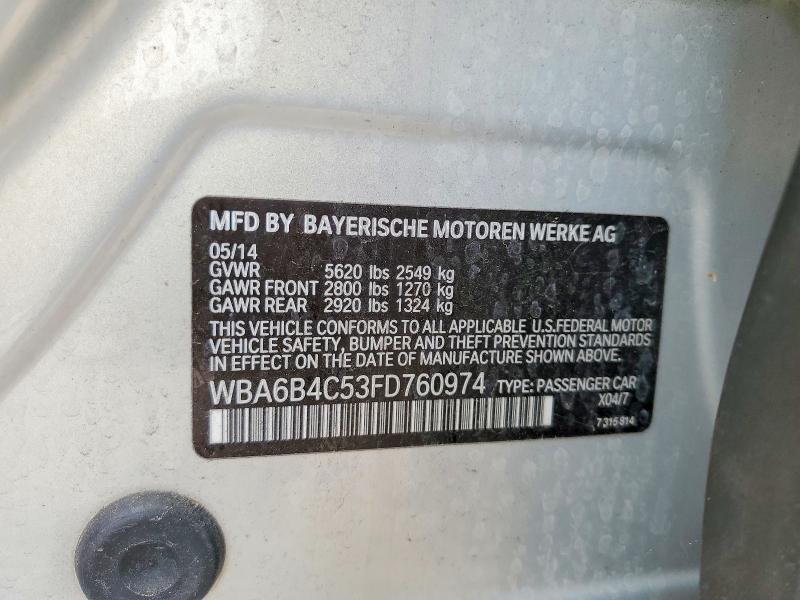 Продаж на аукціоні авто 2015 Bmw Alpina B6, vin: WBA6B4C53FD760974, номер лоту: 51516006