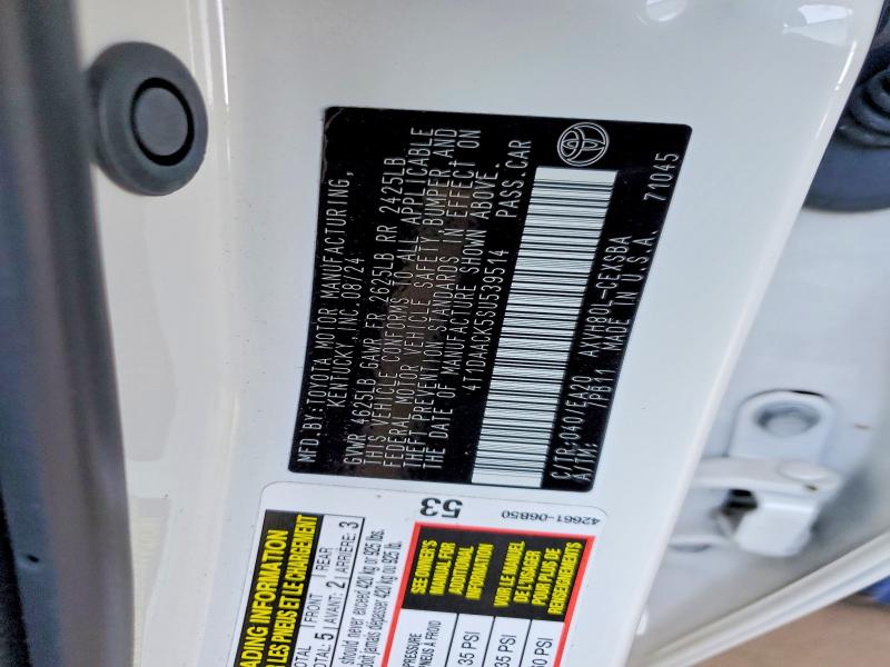 Продаж на аукціоні авто 2025 Toyota Camry, vin: 4T1DAACK5SU539514, номер лоту: 48668776