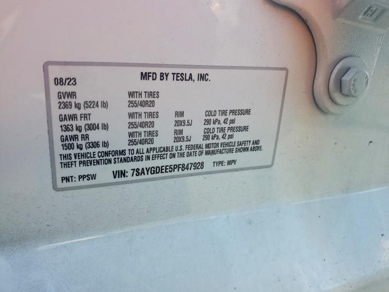 Продажа на аукционе авто 2023 Tesla Model Y, vin: 7SAYGDEE5PF847928, номер лота: 51061266
