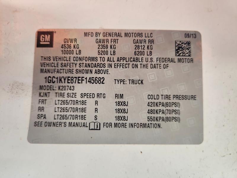Продаж на аукціоні авто 2014 Chevrolet Silverado, vin: 1GC1KYE87EF145682, номер лоту: 49995576