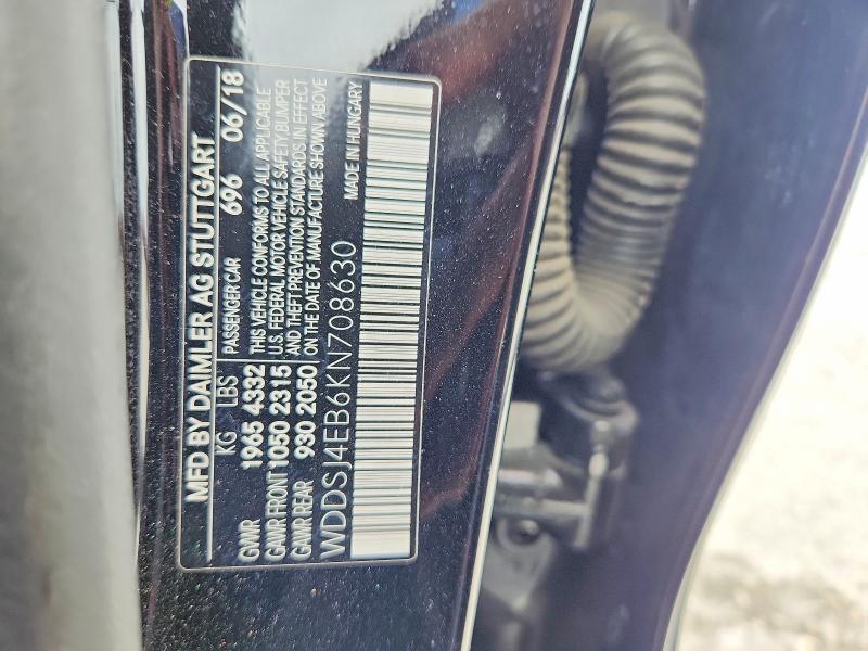 48302636 :رقم المزاد ، WDDSJ4EB6KN708630 vin ، 2019 Mercedes-benz Cla مزاد بيع