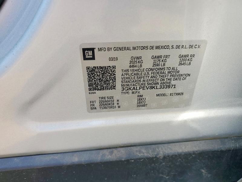 Продаж на аукціоні авто 2019 Gmc Terrain, vin: 3GKALPEV8KL333971, номер лоту: 51251646