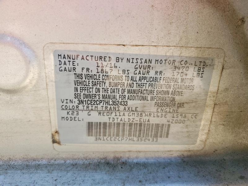 Aukcja sprzedaży 2017 Nissan Versa Note, vin: 3N1CE2CP7HL352433, numer aukcji: 51126276