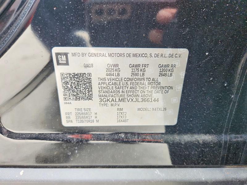 Aukcja sprzedaży 2018 Gmc Terrain, vin: 3GKALMEVXJL366144, numer aukcji: 50589716