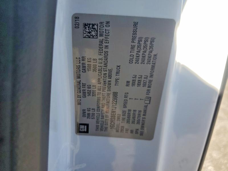 Продажа на аукционе авто 2018 Chevrolet Colorado, vin: 1GCHSBEN1J1229988, номер лота: 45497126