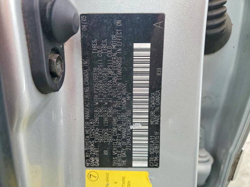 51317026 :رقم المزاد ، 2T2HA31U45C087106 vin ، 2005 Lexus Rx مزاد بيع