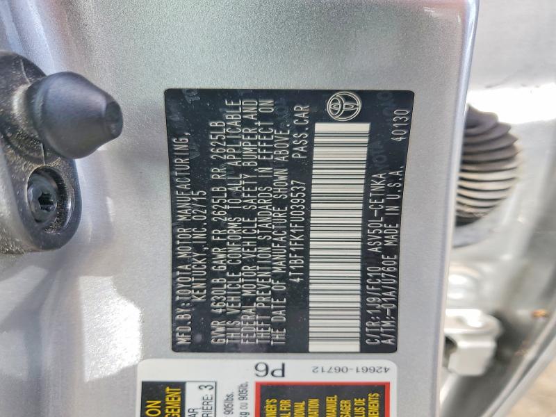 49441176 :رقم المزاد ، 4T1BF1FK1FU039537 vin ، 2015 Toyota Camry مزاد بيع