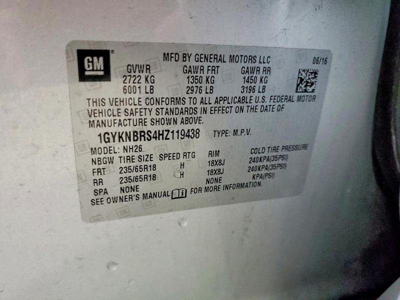 Продаж на аукціоні авто 2017 Cadillac Xt5, vin: 1GYKNBRS4HZ119438, номер лоту: 48516266