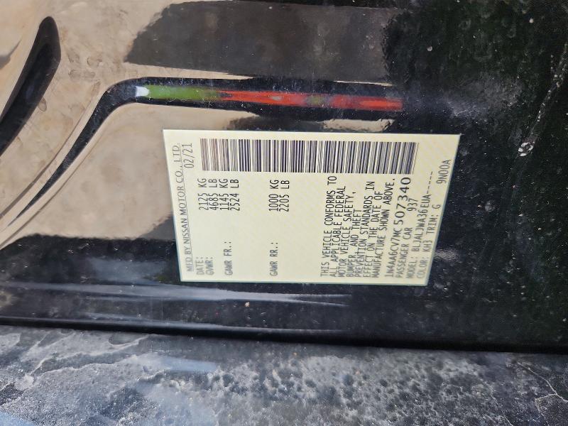 Aukcja sprzedaży 2021 Nissan Maxima, vin: 1N4AA6CV7MC507340, numer aukcji: 50298486