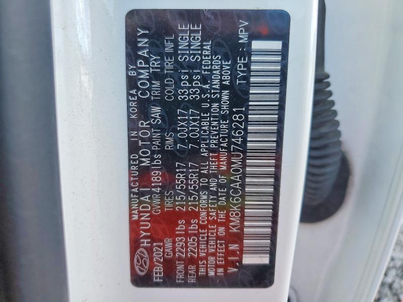 Aukcja sprzedaży 2021 Hyundai Kona, vin: KM8K6CAA0MU746281, numer aukcji: 50300306
