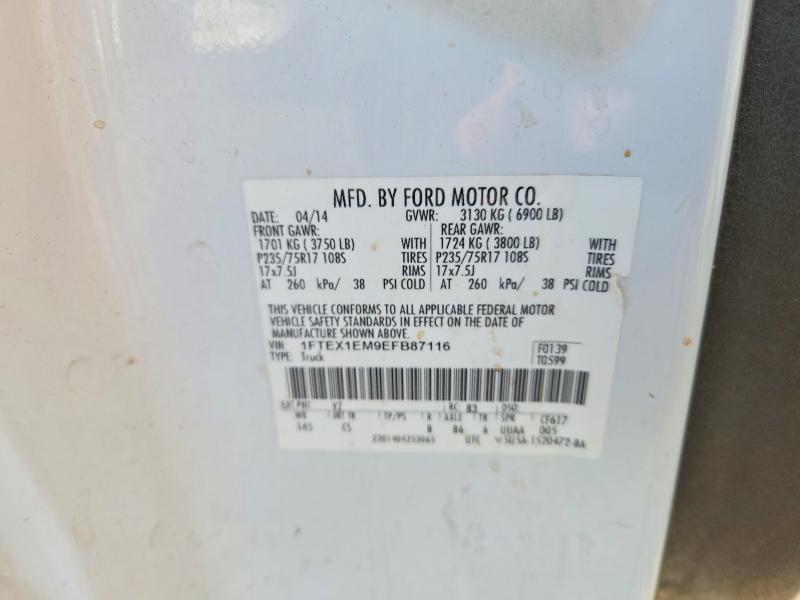 2014 Ford F150 მანქანა იყიდება აუქციონზე, vin: 1FTEX1EM9EFB87116, აუქციონის ნომერი: 48707726