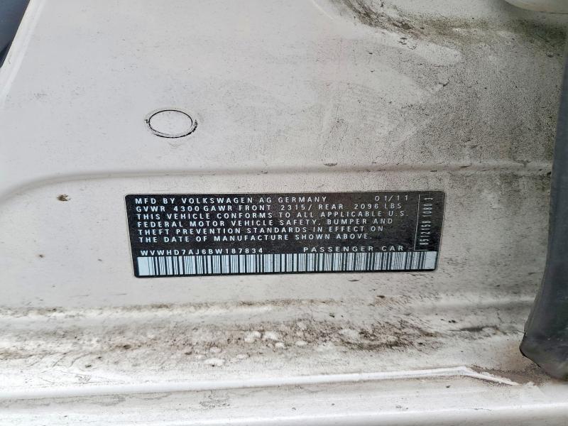 Aukcja sprzedaży 2011 Volkswagen Gti, vin: WVWHD7AJ6BW187834, numer aukcji: 49518886