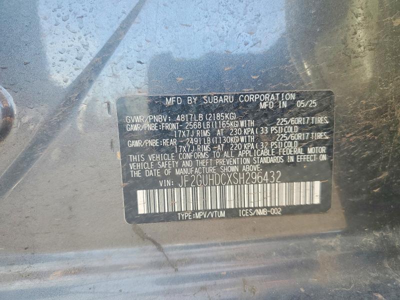 Aukcja sprzedaży 2025 Subaru Crosstrek, vin: JF2GUHDCXSH296432, numer aukcji: 48944206