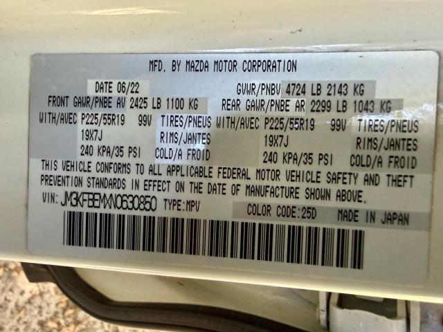 51909266 :رقم المزاد ، JM3KFBEMXN0630850 vin ، 2022 Mazda Cx-5 مزاد بيع