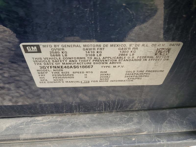 Продаж на аукціоні авто 2010 Cadillac Srx, vin: 3GYFNKE40AS618667, номер лоту: 49857536
