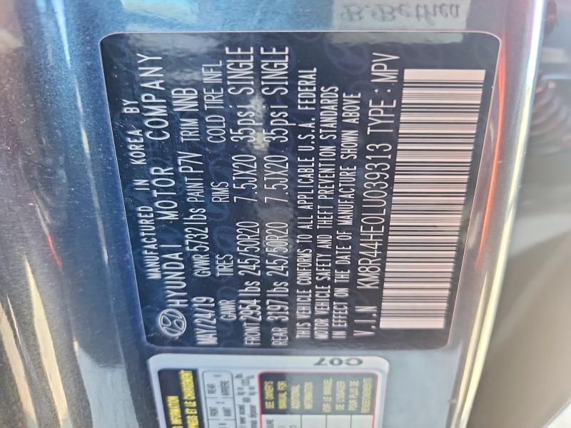 Auction sale of the 2020 Hyundai Palisade, vin: KM8R44HE0LU039313, lot number: 49136736