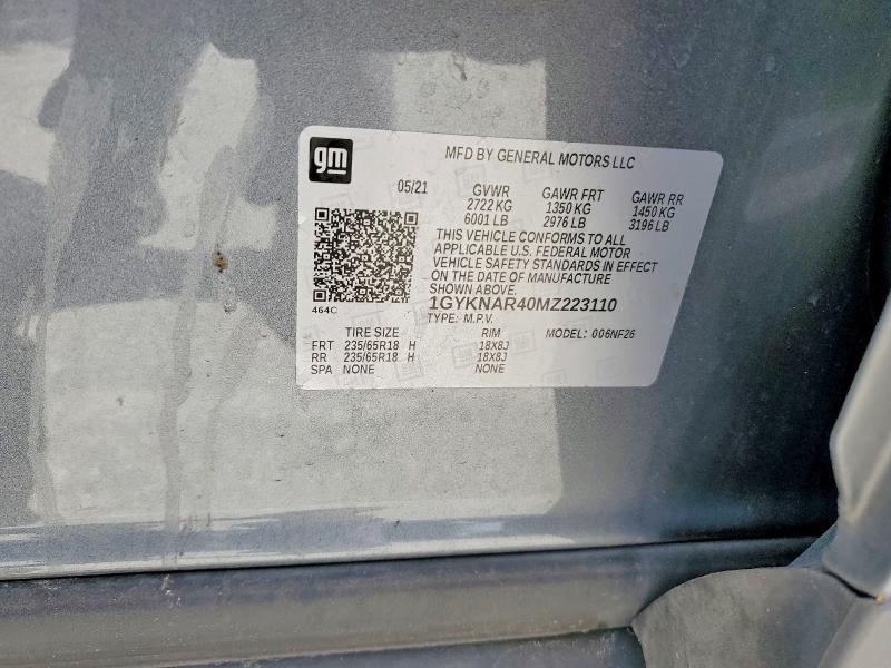 Aukcja sprzedaży 2021 Cadillac Xt5, vin: 1GYKNAR40MZ223110, numer aukcji: 49223176