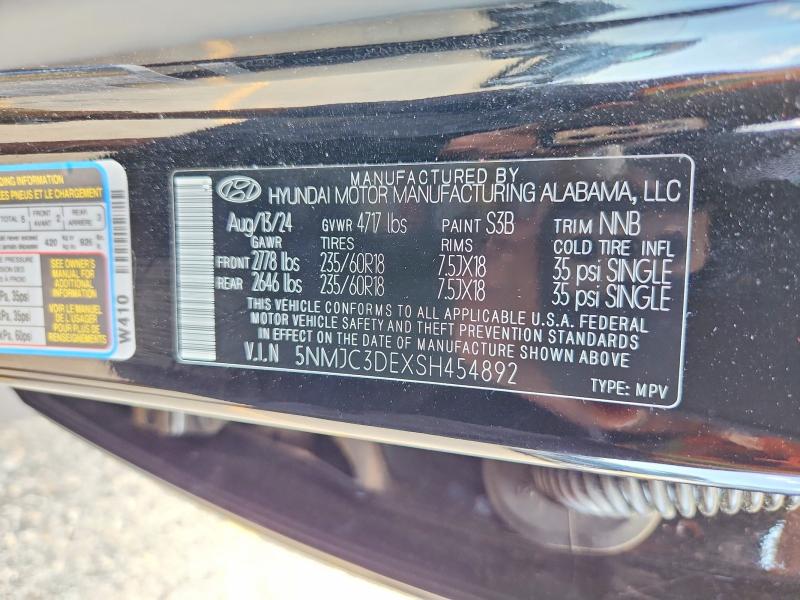 2025 Hyundai Tucson მანქანა იყიდება აუქციონზე, vin: 5NMJC3DEXSH454892, აუქციონის ნომერი: 50440216