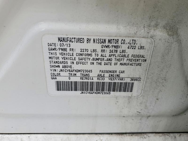 Продажа на аукционе авто 2013 Infiniti G37 Sedan, vin: JN1CV6APXDM723045, номер лота: 50286126