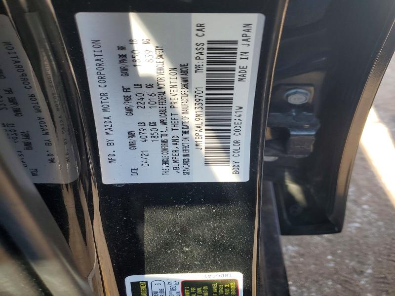 Продажа на аукционе авто 2021 Mazda 3, vin: JM1BPAAL9M1339701, номер лота: 48956076