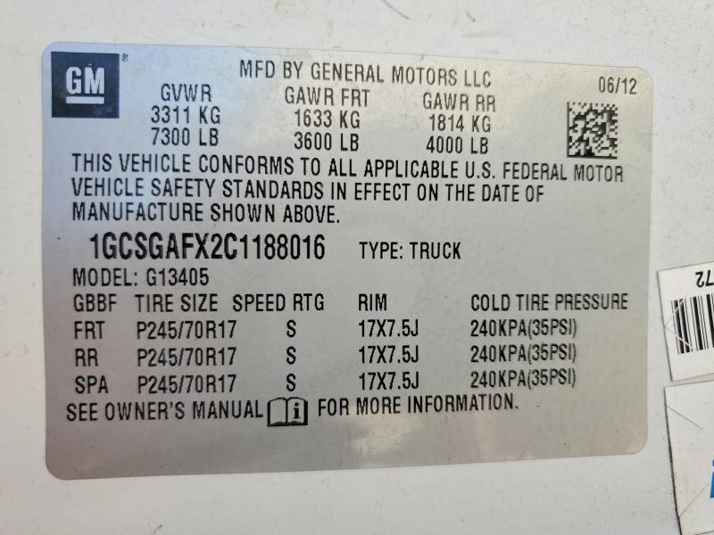 Продажа на аукционе авто 2012 Chev Express G1500, vin: 1GCSGAFX2C1188016, номер лота: 54150786