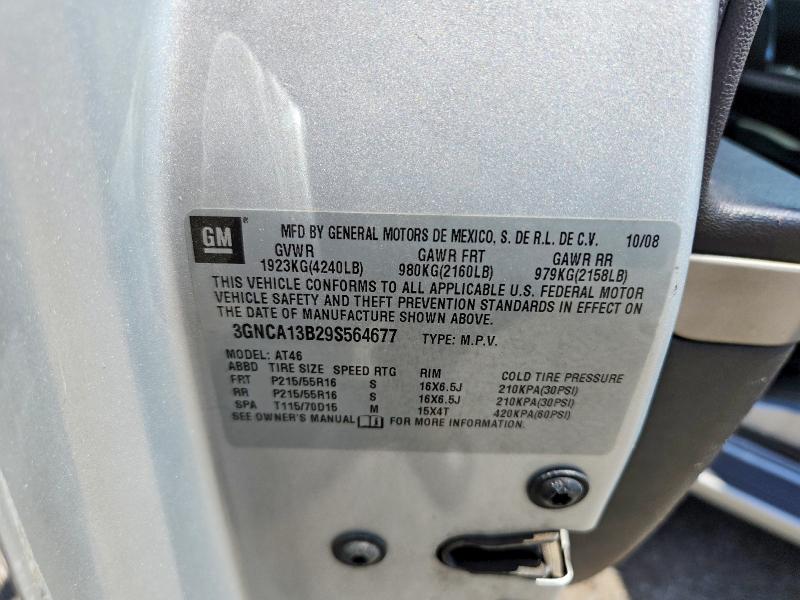 Продаж на аукціоні авто 2009 Chevrolet Hhr, vin: 3GNCA13B29S564677, номер лоту: 41629726