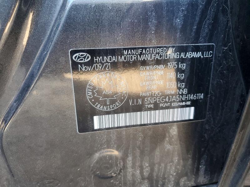Продажа на аукционе авто 2022 Hyundai Sonata, vin: 5NPEG4JA5NH146114, номер лота: 50459366