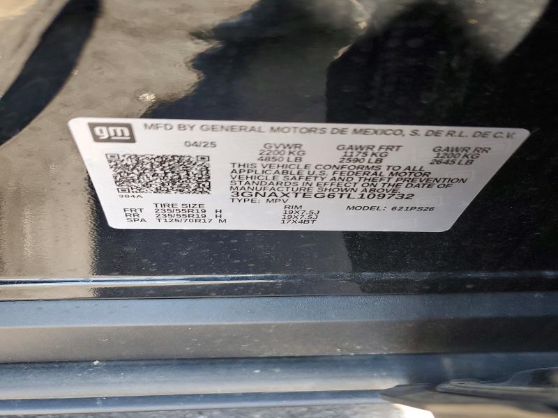 Aukcja sprzedaży 2026 Chevrolet Equinox, vin: 3GNAXTEG6TL109732, numer aukcji: 50600916