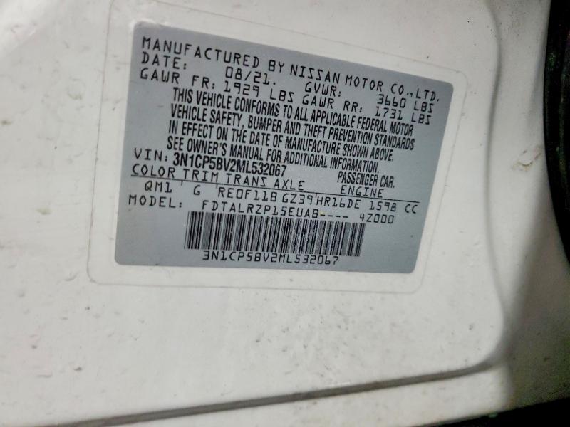 Aukcja sprzedaży 2021 Nissan Kicks, vin: 3N1CP5BV2ML532067, numer aukcji: 51992786