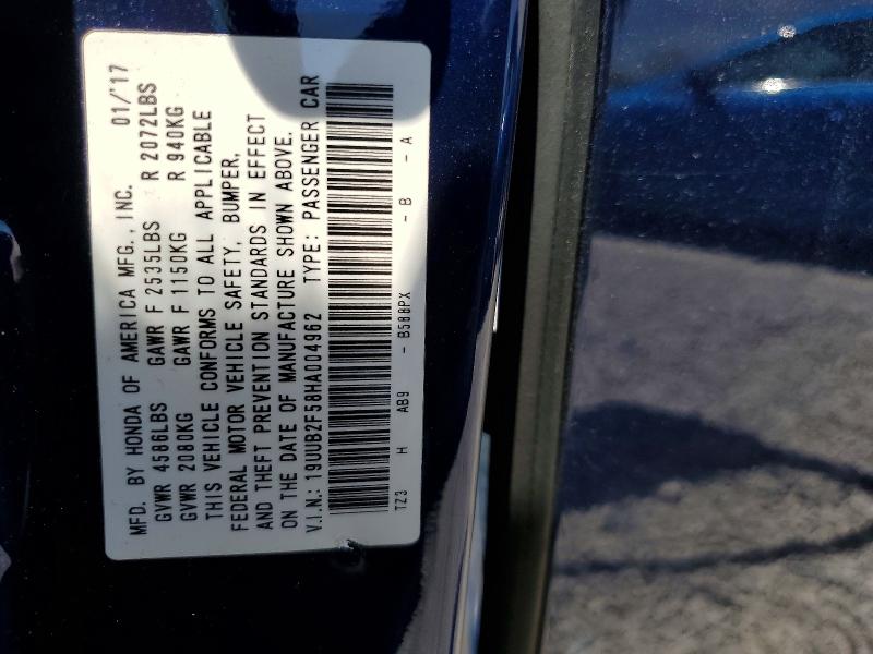 Aukcja sprzedaży 2017 Acura Tlx, vin: 19UUB2F58HA004962, numer aukcji: 50714996