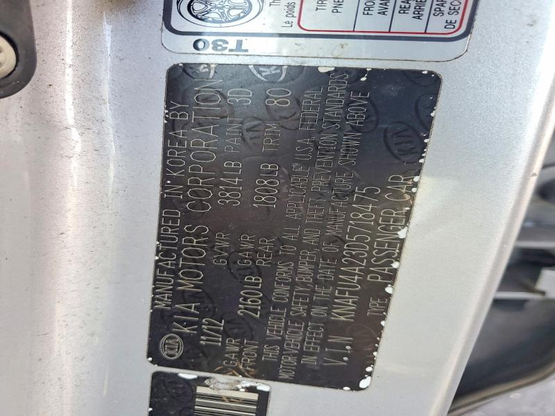 Aukcja sprzedaży 2013 Kia Forte, vin: KNAFU4A23D5718475, numer aukcji: 48667606