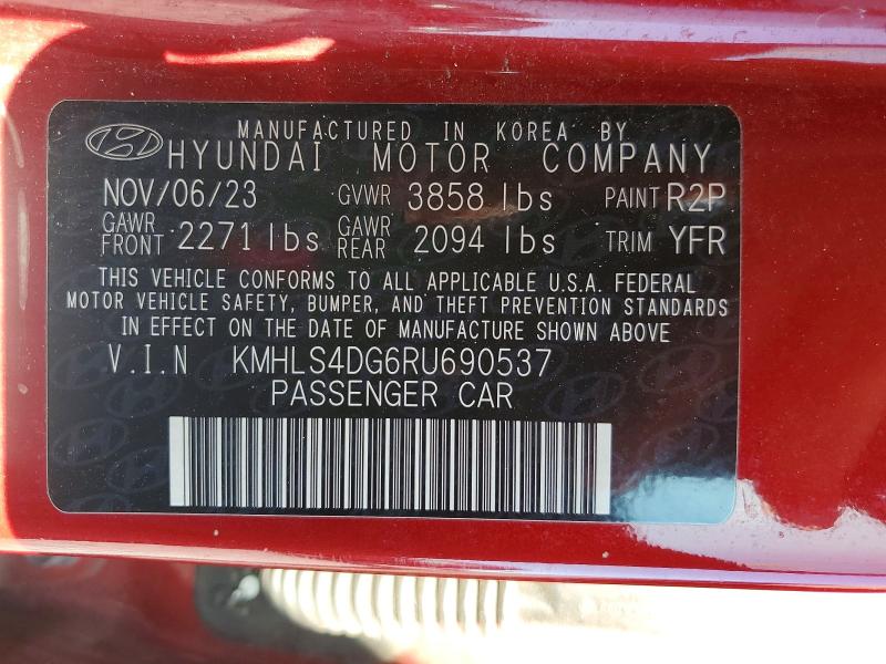 51641126 :رقم المزاد ، KMHLS4DG6RU690537 vin ، 2024 Hyundai Elantra مزاد بيع