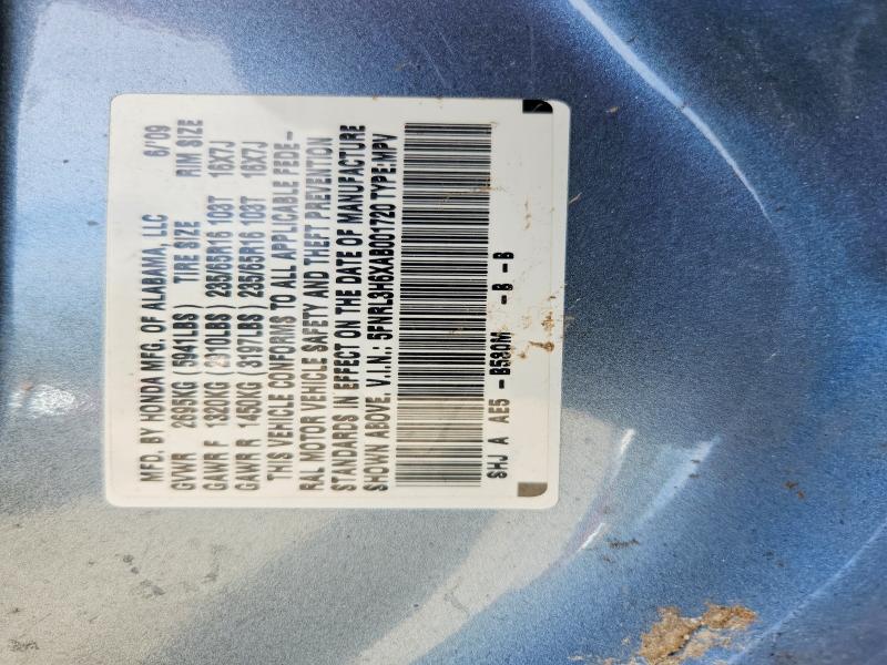 48776416 :رقم المزاد ، 5FNRL3H6XAB001720 vin ، 2010 Honda Odyssey مزاد بيع