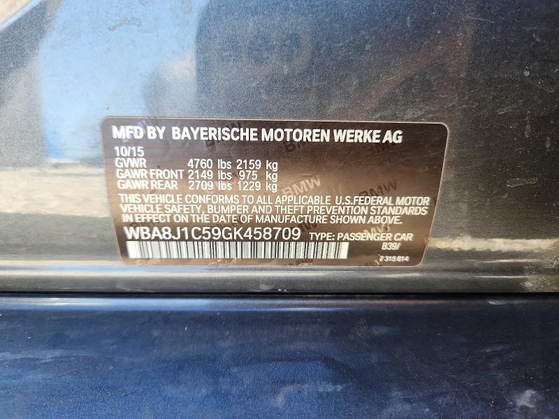 Aukcja sprzedaży 2016 Bmw 328, vin: WBA8J1C59GK458709, numer aukcji: 51201276