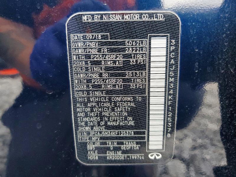 Продаж на аукціоні авто 2019 Infiniti Qx50, vin: 3PCAJ5M34KF125378, номер лоту: 50000556