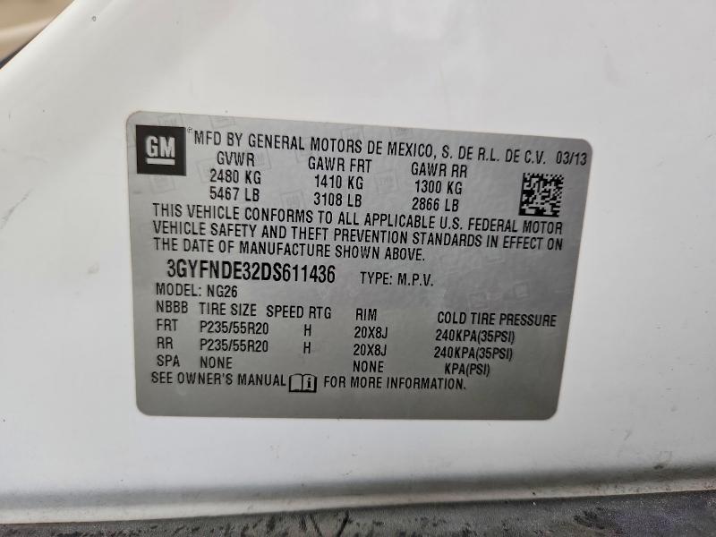 Продажа на аукционе авто 2013 Cadillac Srx, vin: 3GYFNDE32DS611436, номер лота: 48181316