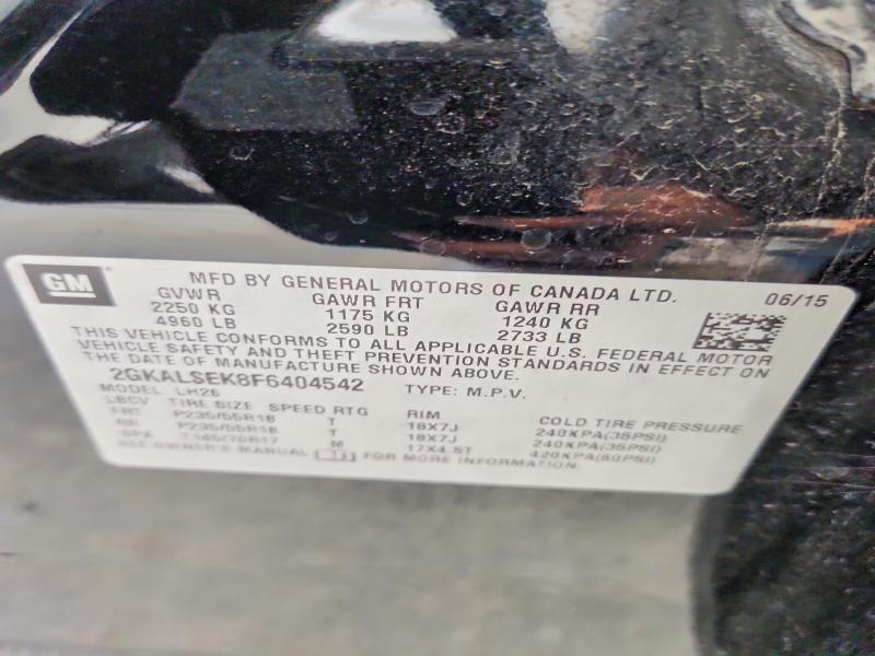 49837496 :رقم المزاد ، 2GKALSEK8F6404542 vin ، 2015 Gmc Terrain مزاد بيع