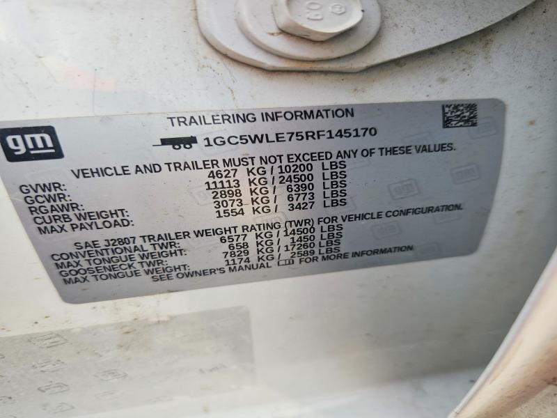 Aukcja sprzedaży 2024 Chevrolet Silverado, vin: 1GC5WLE75RF145170, numer aukcji: 49984736