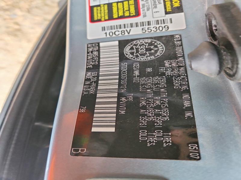 48846506 :رقم المزاد ، 5TDZK23C67S071214 vin ، 2007 Toyota Sienna مزاد بيع