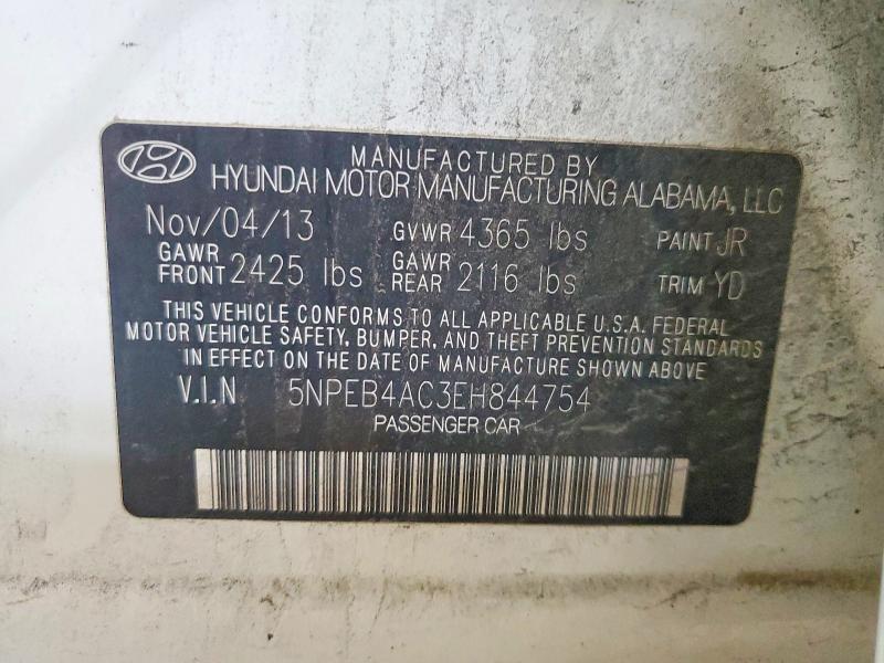 Продажа на аукционе авто 2014 Hyundai Sonata, vin: 5NPEB4AC3EH844754, номер лота: 50979946