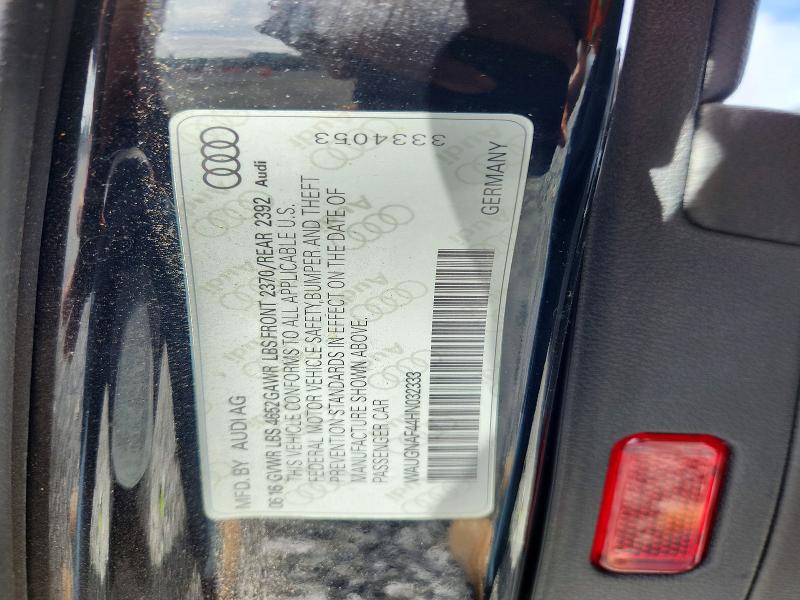 2017 Audi A4 მანქანა იყიდება აუქციონზე, vin: WAUGNAF44HN032333, აუქციონის ნომერი: 51696386