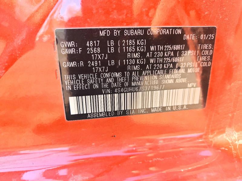 2025 Subaru Crosstrek მანქანა იყიდება აუქციონზე, vin: 4S4GUHU67S3719677, აუქციონის ნომერი: 51588606