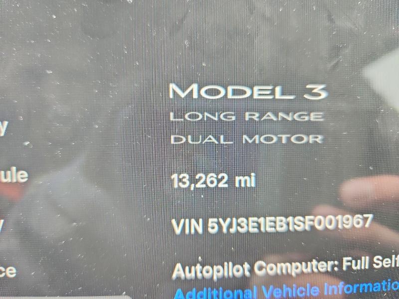 Aukcja sprzedaży 2025 Tesla Model 3, vin: 5YJ3E1EB1SF001967, numer aukcji: 49789616